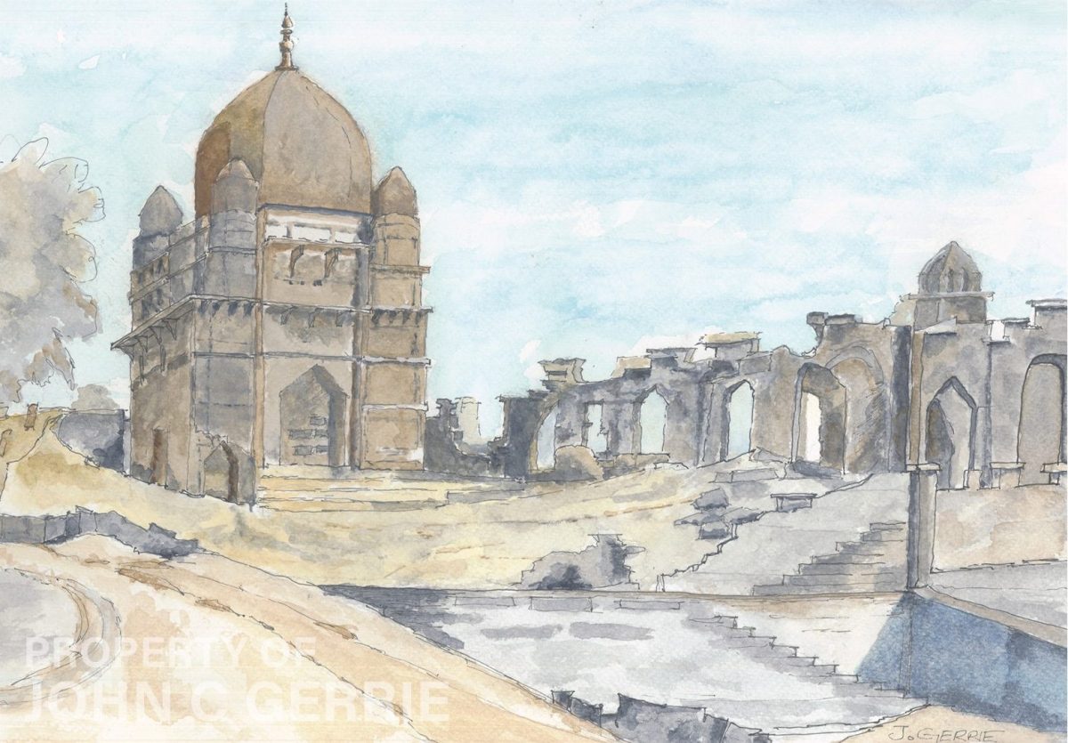 Muslim Temple Ruins at Mandu Pradesh (Original)