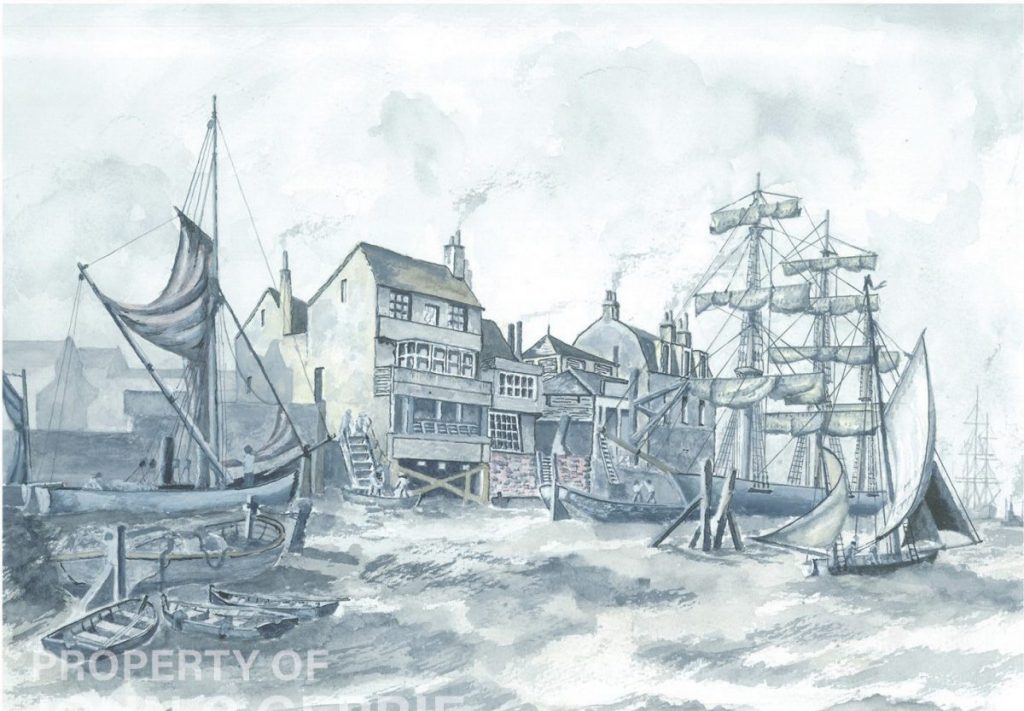 Review Featured Paintings Victorian Mill Mooring on Thames above Woolwich