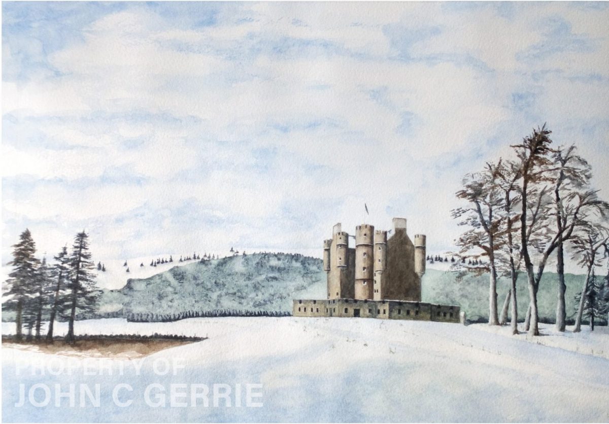 Braemar Castle in winter months