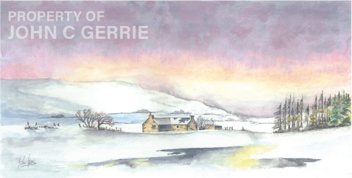 Winter in a Scottish Glen (Original)