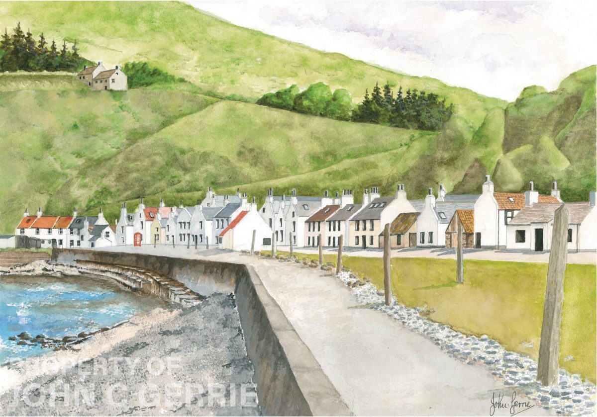 Pennan Village Around a Small Harbour