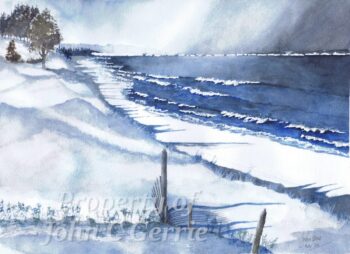 Rugged Buchan Coastline (Original) Seashore in Winter