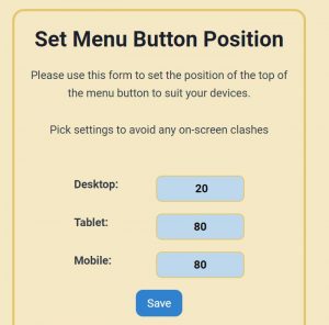 Form to Control Button Position