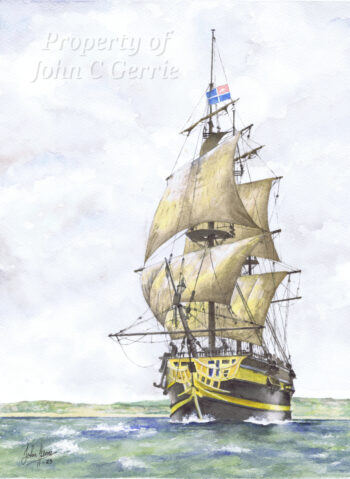 Sandstone Bay The Privateer: an image of a tall ship in full sail