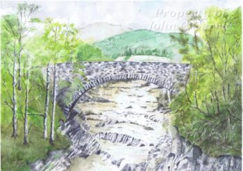Waterfall in Highlands Oykel Bridge