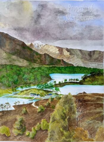 The Quoich - From New Angle A painting of Knoydart