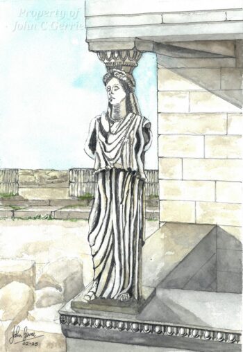 Original MRI Scanner My painting of an anicient Greek architectural feature: the Carytid