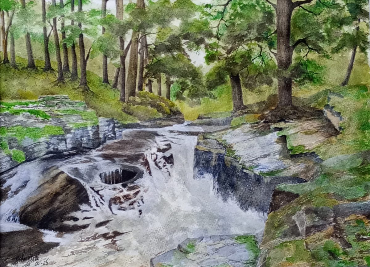 Two Seasons at the Punch Bowl Painting of the Punch Bowl at the River Quoich