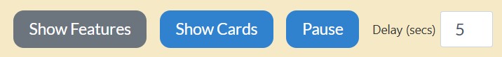 Using the Favourites Feature Image showing the slideshow buttons